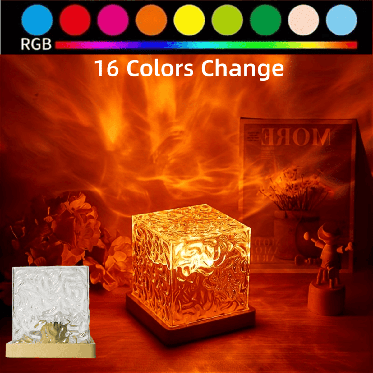 🌈 Projection Tiffany-Style USB Decorative Lamp