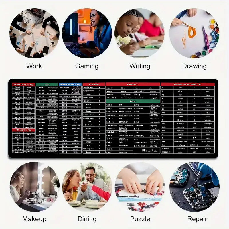 Shortcut Keys Mouse Pad Work Smarter Faster, Cleaner
